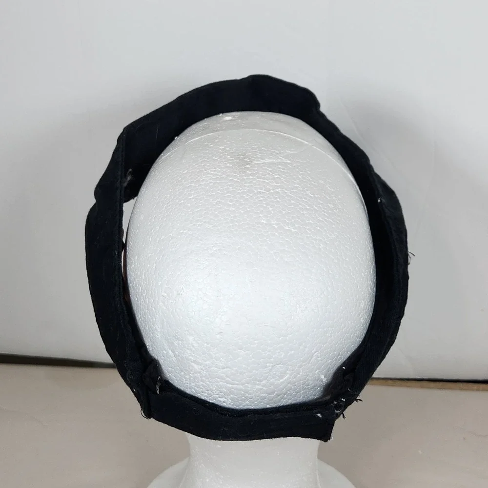 Dunkin Visor Hat Mens Black One Size Adjustable‎ Curved Brim Embroidered Logo